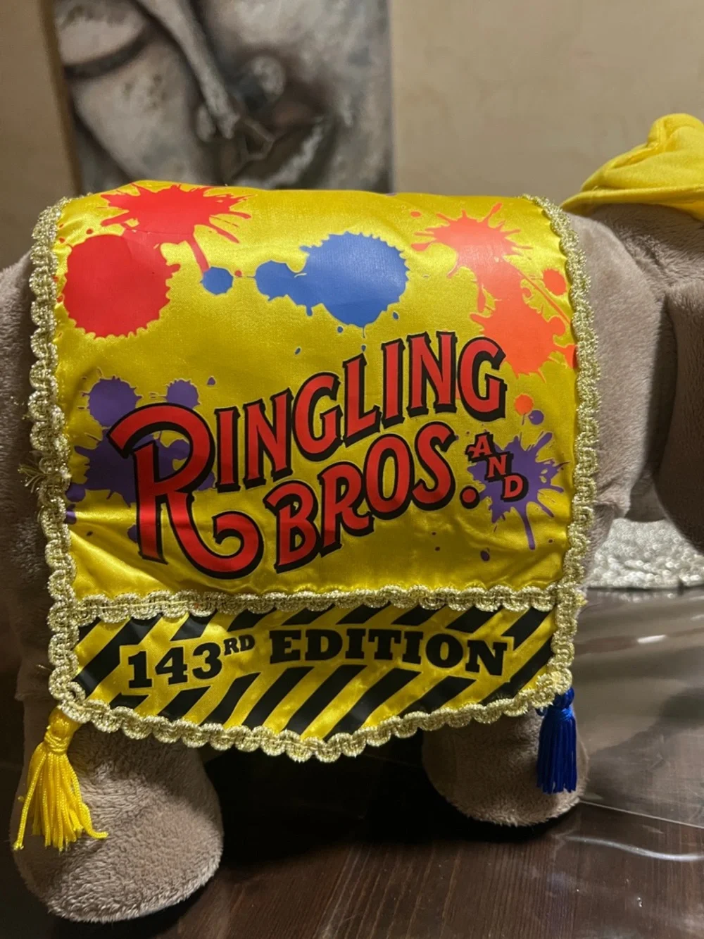 Vintage Ringling Bros & Barnum Bailey Circus 143rd Edition Elephant Plush 2001 - Picture 3 of 9
